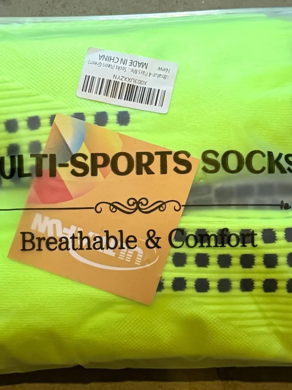4 Pair NON SLIP Soccer SOCKS Football‎ Sports